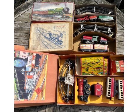 Three Vintage train sets to include Brimtoy etc.Condition ReportPlayworn.
