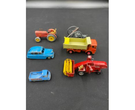 Diecast models to include Dinky Massey Harris, Cannon,  Dinky Vanguard, Matchbox No K-4 Leyland Tipper, Morris J2 Pick-Up by 