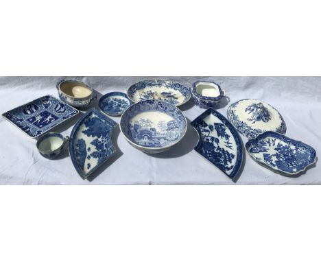 A quantity of 19th century Spode to include Pearl ware.Condition ReportMajority at fault.