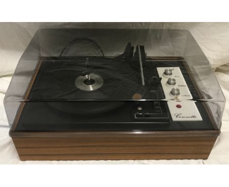 A Coronette record player deck, Style model.Condition ReportUntested. Appears to be in good clean condition.