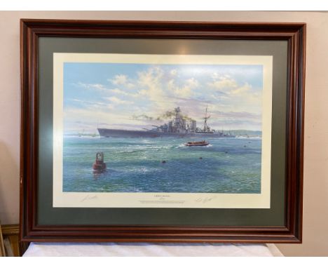 Simon Atack Limited Edition print 'Farewell The Hood'. Print number 382/500 with 2 pencil signatures, one of Lieutenant Brigg