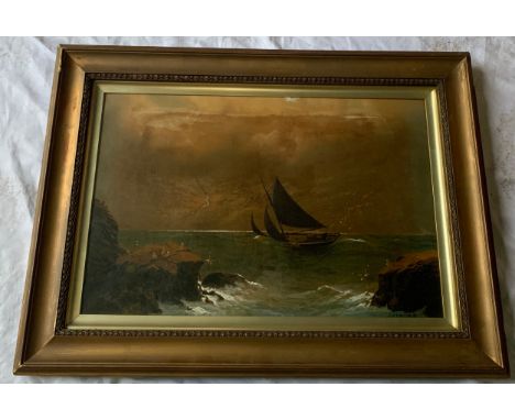 J.H.C. Millar print, night time seascape, 36 x 56cm.Condition ReportGood.