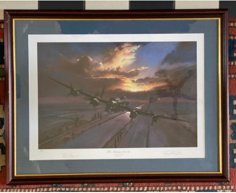 'The Shining Sword' Lancaster over Holland by Simon Smith Limited Edition 148/500 print with 2  pencil signatures to mount at