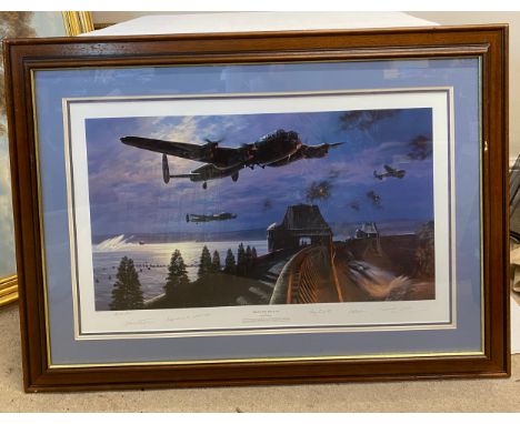 Nicholas Trudgian 'Breaching The Dam' Limited Edition print 38/50 with Certificate of Authenticity and signed in pencil by; K