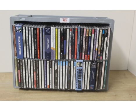 A lot of around 60 Jazz titles on compact disc , carefully stored and curated and presented for your listening pleasure here 