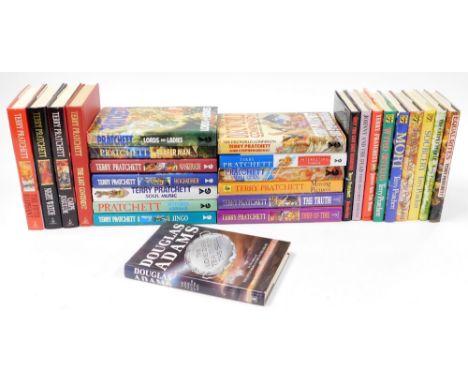 Terry Pratchett.  A group of Terry Pratchett hardback novels, to include The Fifith Elephant, The Carpet People, Sorcery, Lor