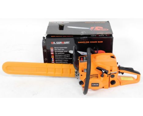 A Milgermany gasoline chainsaw, 2200watt/52cc, boxed.