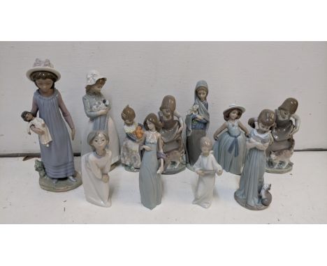 A selection of Lladro and Nao figures to include 'Belinda with her Doll' and others Location: 1.2If there is no condition rep