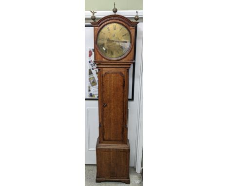 A George III oak cased 30-hour longcase clock, the brass dial signed 'Benjamin Smith, Alfreton' 206cm h x 46cm w Location: Fo