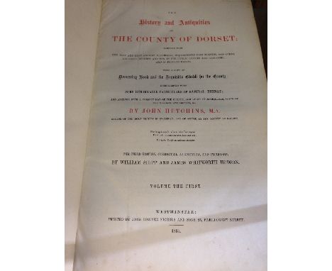 Hutchin's History of Dorset, volume I, part 2, by John Hutchins, the Third Edition Corrected, Augmented and Improved by Willi