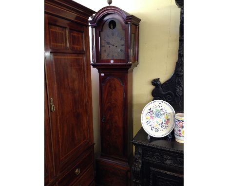 An early 19th century mahogany cased longcase clock by John Furnis, Yarmouth with brass dial and fusee movement (in need of r