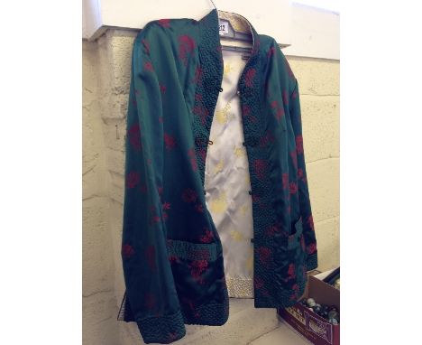 A mid 20th century Chinese silk reversible jacket.