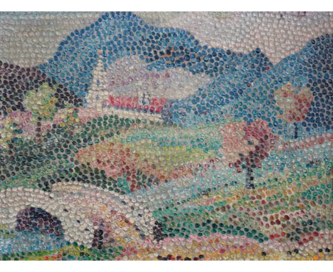 Countess Ginette de Malet Roquefort (French, 1903-1967), oil on card, 'Le Poins', 20.5 x 27cmGood untouched condition, possib