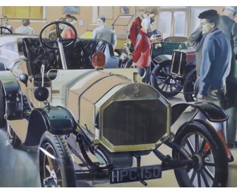 P.J. Ashmore, watercolour and gouache, Vintage Car Museum, signed and dated '61, 30 x 39cm, unframedGood condition, mount dis