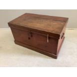 A Victorian elm and pine carpenter's chest, width 78cm, depth 46cm, height 43cm