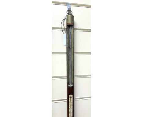 A George III rosewood stick barometer by Worthington &amp; Allan, London, height 92cm
