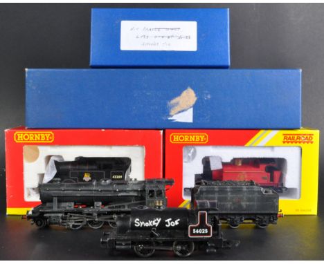 A collection of x4 assorted Hornby made 00 gauge model railway trainset locomotives comprising; R2877 BR 0-4-0 Hornby Collect