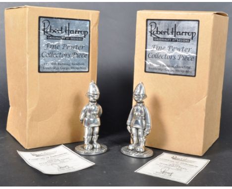 Camberwick Green – Robert Harrop – x2 Limited Edition Pewter statues / figurines of The Pugh Twins: CGPE02 Pugh (First Twin) 