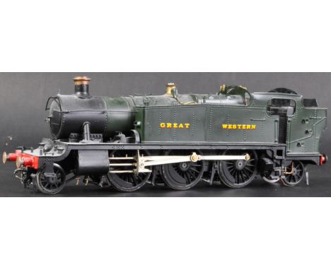 An original Martin Finney kit built O gauge model railway trainset locomotive. Great Western Railways GWR example with green 