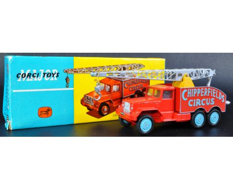 An original vintage Corgi Major Toys boxed diecast model No. 1121 Chipperfields Circus Crane Truck. The model appearing in mi