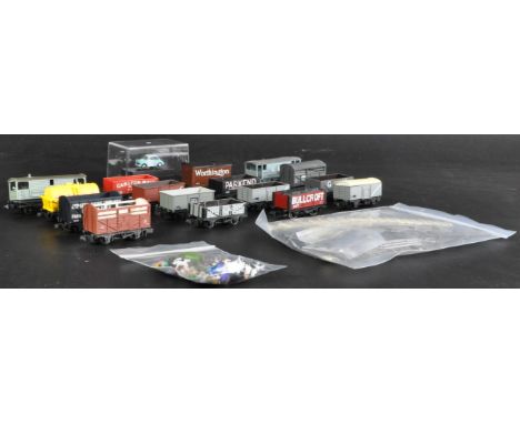 A collection of assorted Graham Farish and Pico made N gauge model railway rolling stock wagons and accessories to include; S