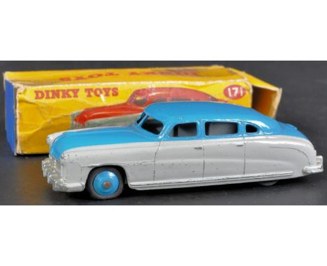 An original vintage boxed Dinky Toys model No. 171 Hudson Commodore Sedan. The model appearing VG within an original (repaire