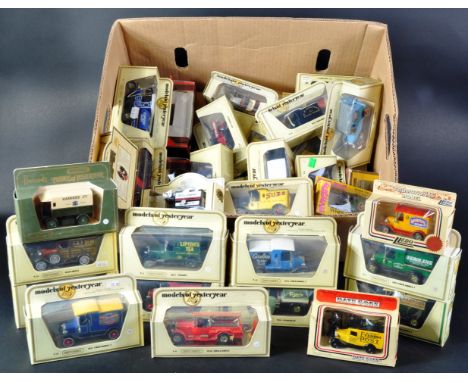 A large collection of approximately x40 assorted Matchbox Models of Yesteryear / Y-Series diecast model cars. Examples to inc