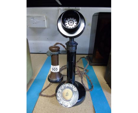 BAKELITE STICK TELEPHONE, UNTESTED