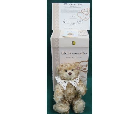 BOXED STEIFF "THE SEAMSTRESS BEAR" LIMITED EDITION NUMBER 782 OF 2006.  COMES WITH CERTIFICATE OF AUTHENTICITY