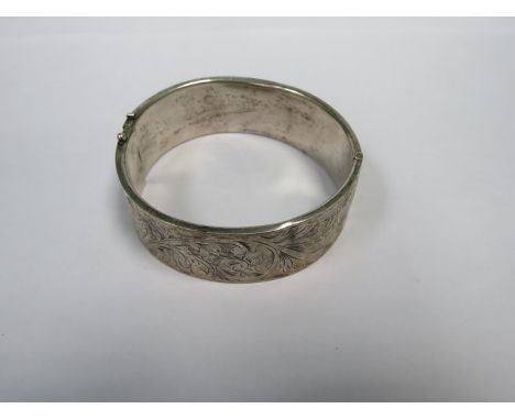 STERLING SILVER SNAP BANGLE