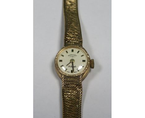 9ct GOLD LADIES ROTARY WRISTWATCH 