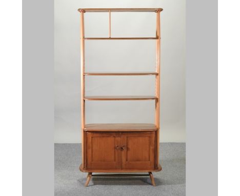 A 1970's Ercol light elm room divider, 190cm high
