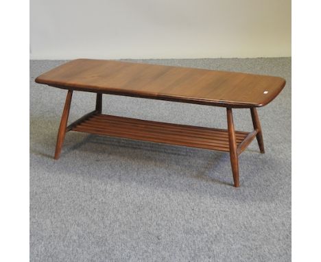 An Ercol elm coffee table, 105cm