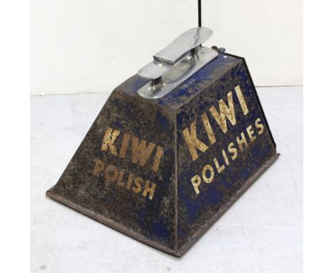 A vintage 'Kiwi Polishers' shoeshine box.