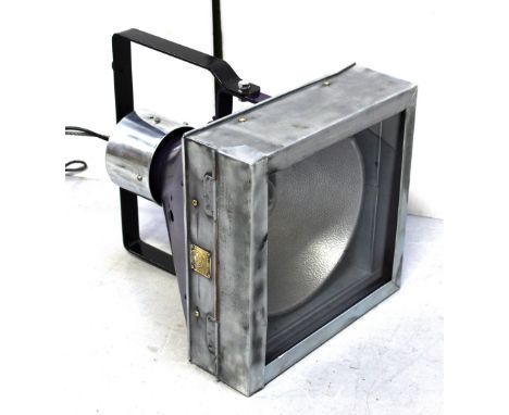 A Strand electric ceiling lamp with painted and polished metal frame. 