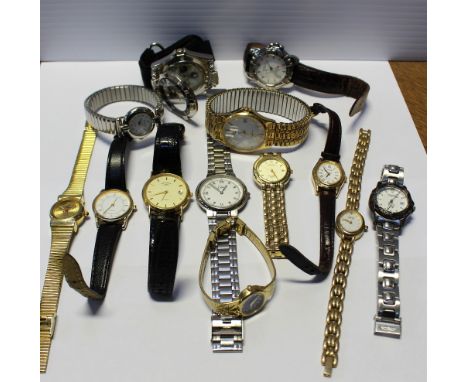A quantity of ladies' and gentlemen's fashion wristwatches to include Rotary, Sekonda, Addidas, Chorus, Citizen, Guess etc (1
