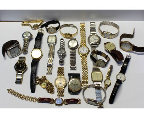 A quantity of ladies' and gentlemen's fashion wristwatches to include Lorus, Citizen, Avia, LSC, Sekonda, Accurist, Rotary an