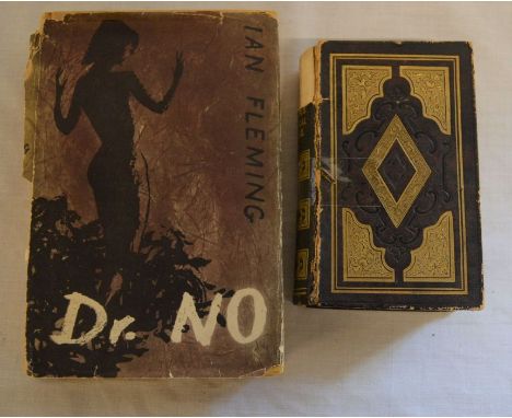 Ian Fleming Dr No first edition 1958 issue from The Book Club dust jacket in poor condition &amp; Milton's Poetical Works