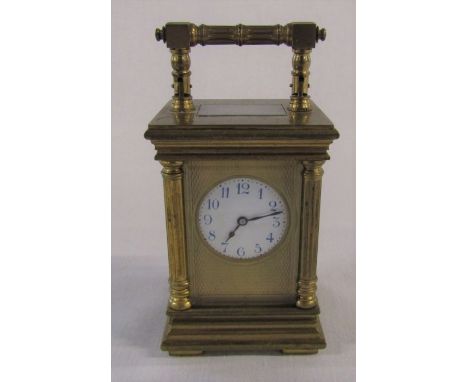 Small brass French carriage clock H 10 cm