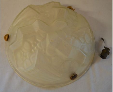 Art Deco glass ceiling light bowl / plaffonier diameter 33cm