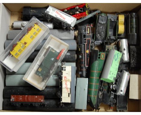 A collection of Hornby 00 and Fleischmann model railways to include various locomotives, wagons, and rolling stock, track and