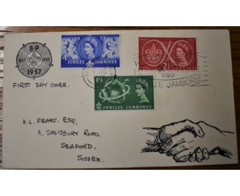 Great Britain 1957 World Scout Jubilee Official Scout Association First Day Cover with Sutton Coldfield Slogan, A/W (Ex Frear