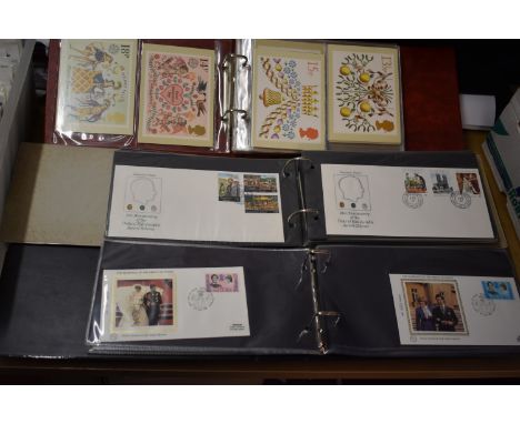 Benham Silk First Day Covers - An album of covers for the 1981 Royal Wedding, Great Britain 1973-1980 PHQ card sets, very cle