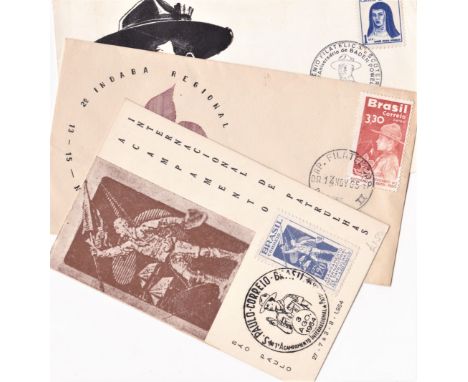 Brazil Scouting Covers 1954 San Paulo, 1965 Indaba and 1973 116th Anniversary of Baden-Powell. (3)