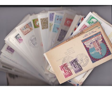 Tunisia - Fine Collection of First Day Covers 1940's to 1960's - good lot. (87)