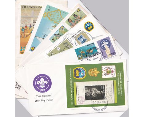 Maldives Islands Scouting 1985-1992 First Day Cover (6) incl's Min Sheet