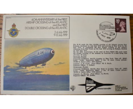Great Britain RAF First Flight envelope (FF4) Commemorates the 1st Airship crossing of the Atlantic and 1st Airship crossing 