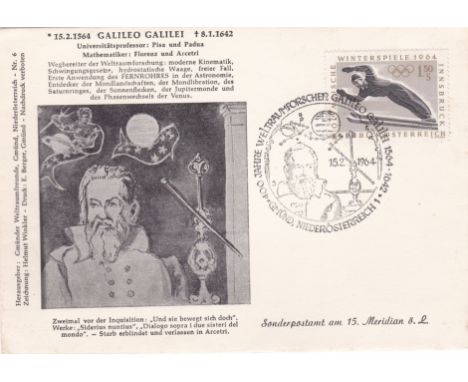 Rocket Mail env issued to commemorate the 400th Birth Anniv of Galileo Galilee - a pioneer of Space Exploration and Scientist