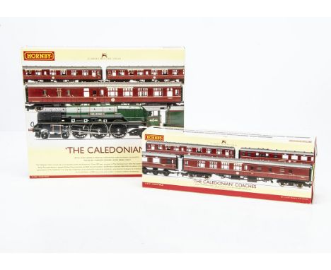 Hornby 00 Gauge R2306 Great British Trains 'The Caledonian' Train Pack and additional Coach Pack, comprising BR green Princes