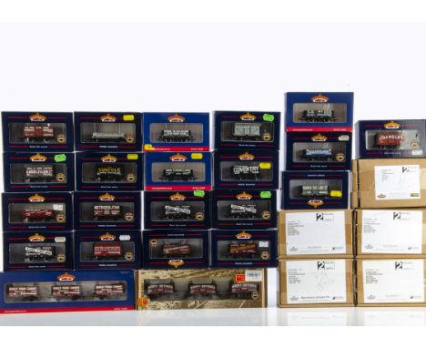 Bachmann 00 Gauge Private Owners Open wagons,  including 37-080F three wagon pack Highley Mining, 37-105Z three wagon pack Mu